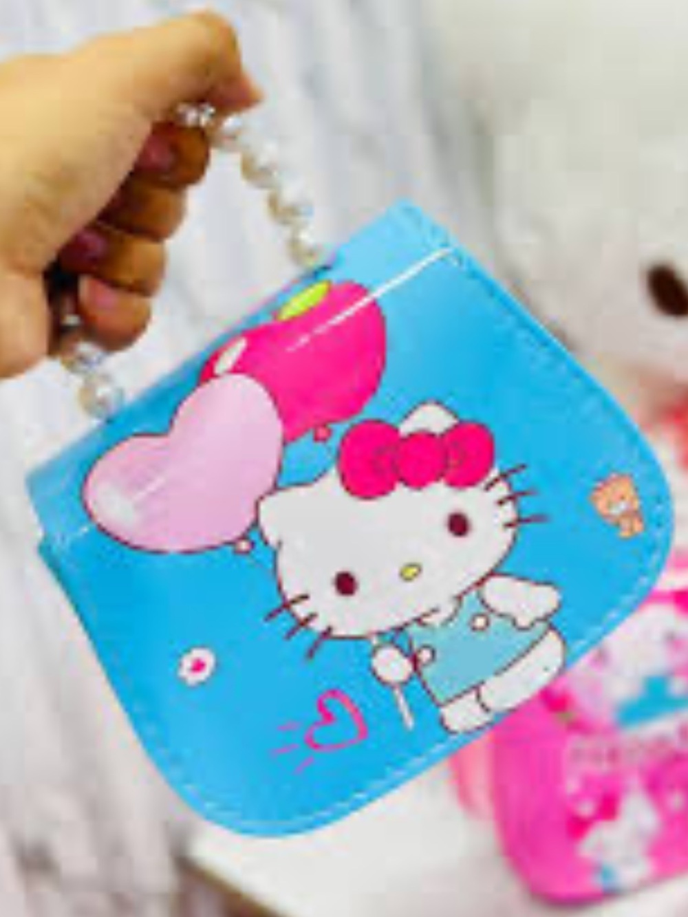 Hello Kitty Blue and Pink Kids Handbag - Picture 4 of 7